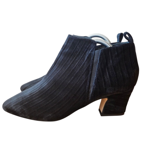 Miista London Billie Women's Velvet Stripe Ankle Boots Black Size EU 39 US 8.5 - Picture 2 of 14